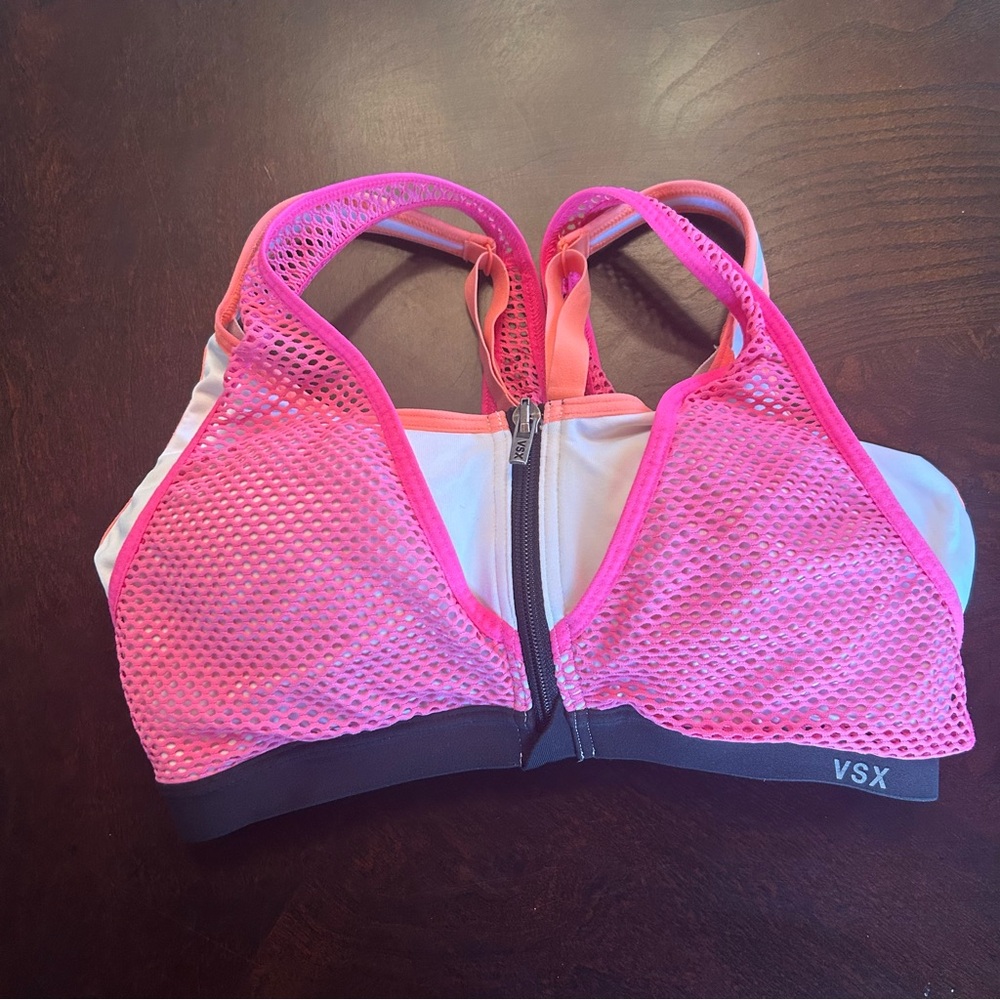 VSX Pink and Gray Sports Bra - Picture 5 of 5